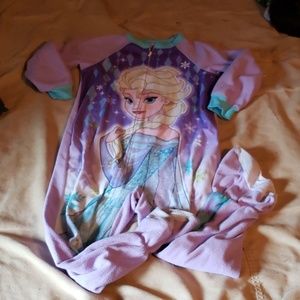 5t elsa footie pjs